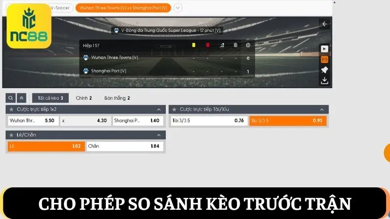 so sánh kèo thể thao NC88