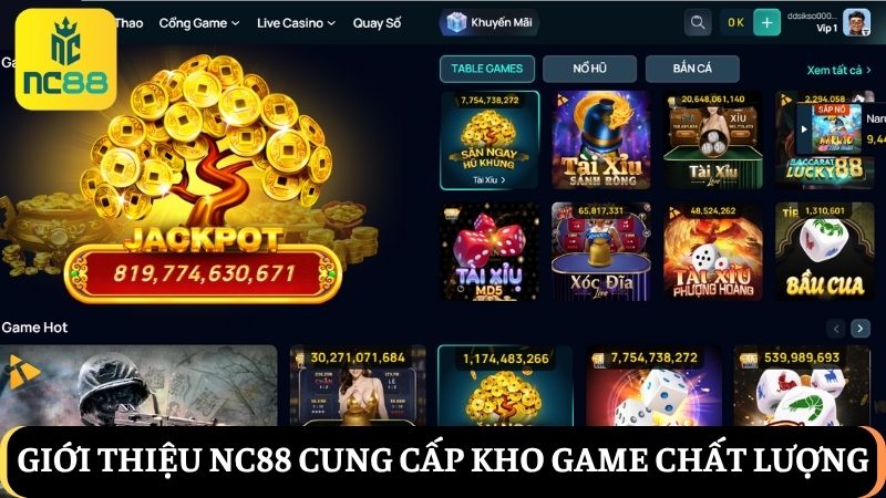 Giới thiệu NC88 Game nhà cái cung cấp